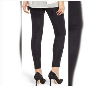 David Lerner Faux Suede Leggings Black Size Large